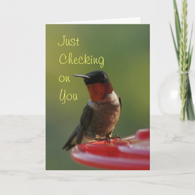 Ruby Throated Hummingbird - customise Card (Front)