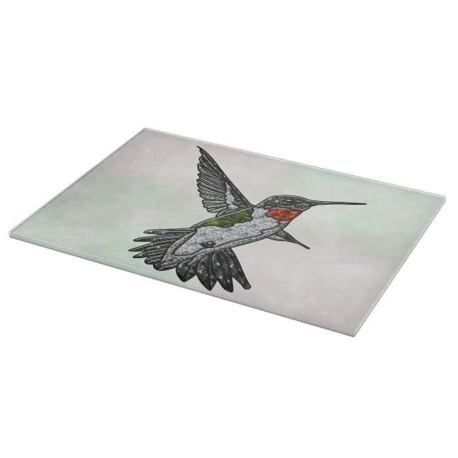Ruby Throated Hummingbird Cutting Board (Corner)