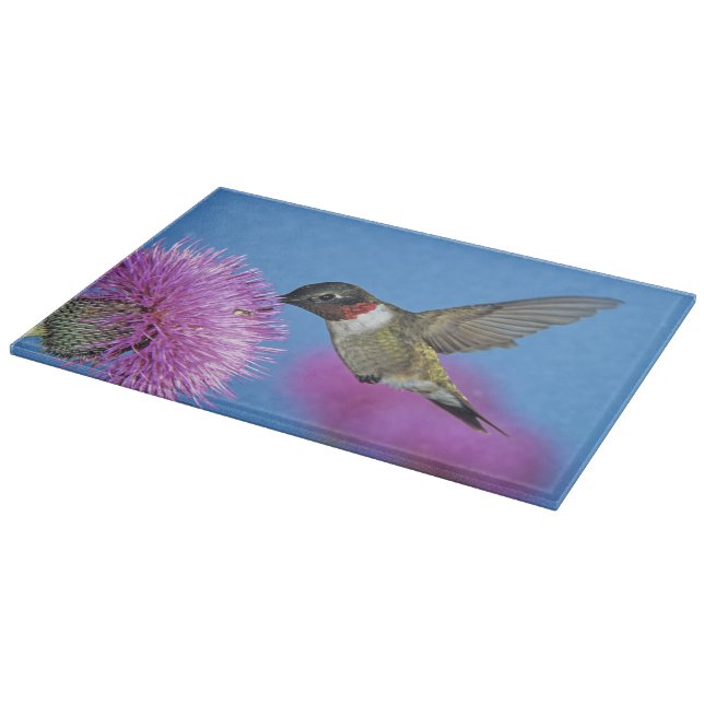 Ruby-throated Hummingbird Cutting Board (Corner)