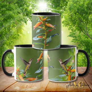 Ruby-Throated Hummingbird "in Cuphea" Mug