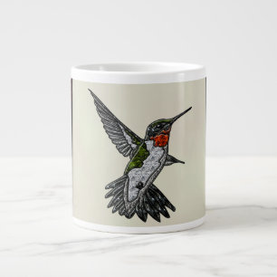 Ruby Throated Hummingbird Large Coffee Mug