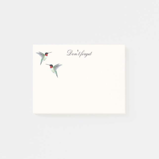 Ruby-throated Hummingbird Notes (Front)