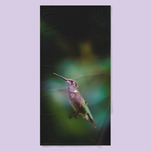Ruby-throated Hummingbird - Original Photograph Bath Towel Set