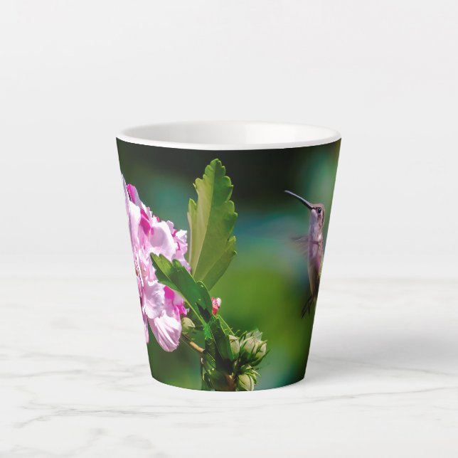Ruby-throated Hummingbird - Original Photograph Latte Mug (Front)