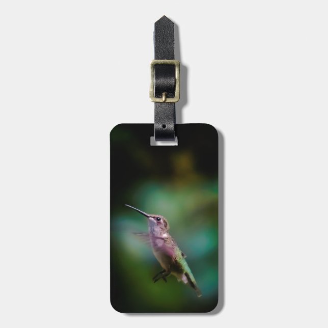 Ruby-throated Hummingbird - Original Photograph Luggage Tag (Front Vertical)