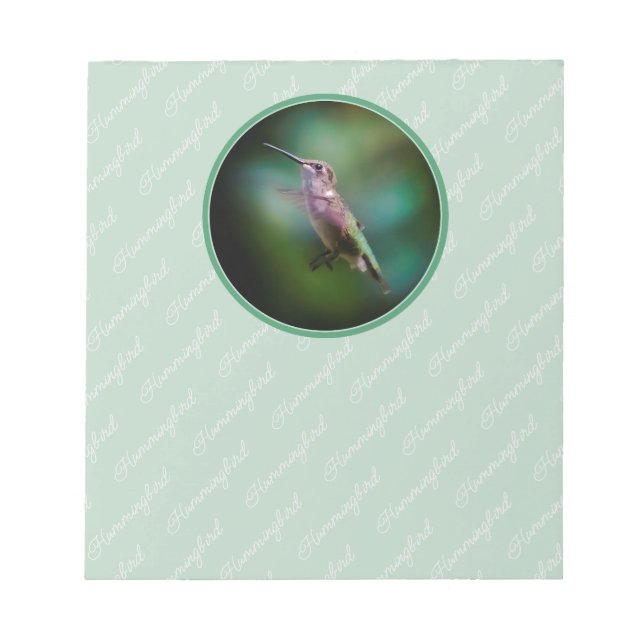Ruby-throated Hummingbird - Original Photograph Notepad (Front)
