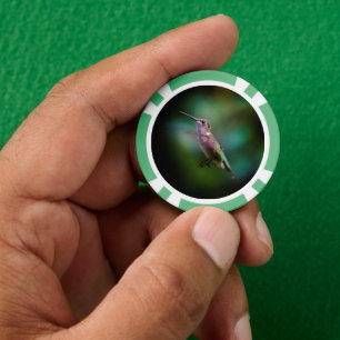 Ruby-throated Hummingbird - Original Photograph Poker Chips