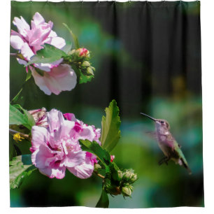Ruby-throated Hummingbird - Original Photograph Shower Curtain