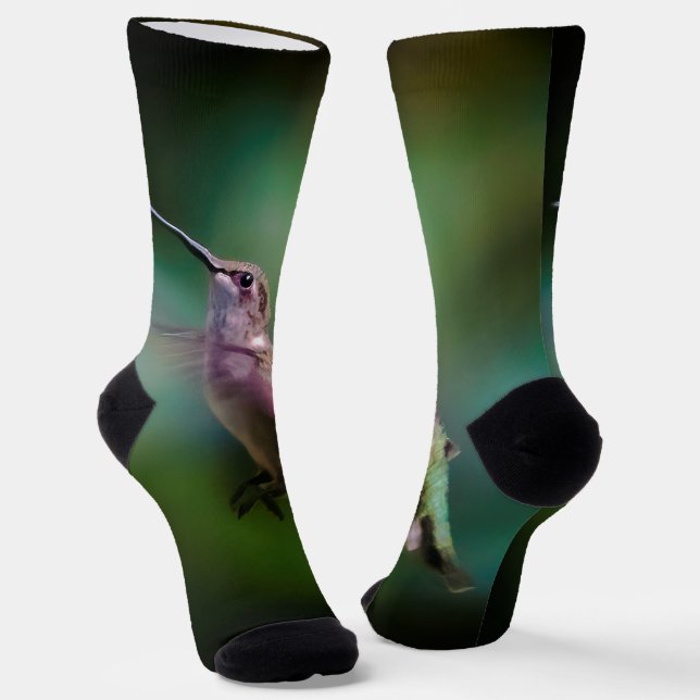 Ruby-throated Hummingbird - Original Photograph Socks (Angled)