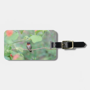 Ruby-Throated Hummingbird, Personalised Luggage Tag