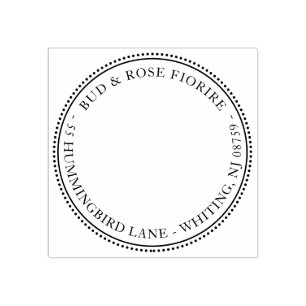 Ruby throated hummingbird Return Address Stamp