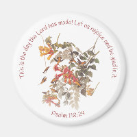 Ruby Throated Hummingbird with Psalm 118:24