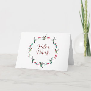 Ruby-throated Hummingbirds Easter Holiday Card