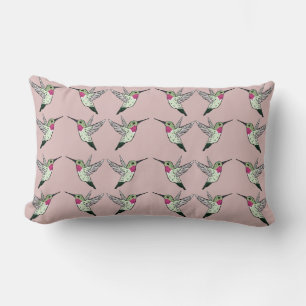 Ruby Throated Hummingbirds Throw Pillow