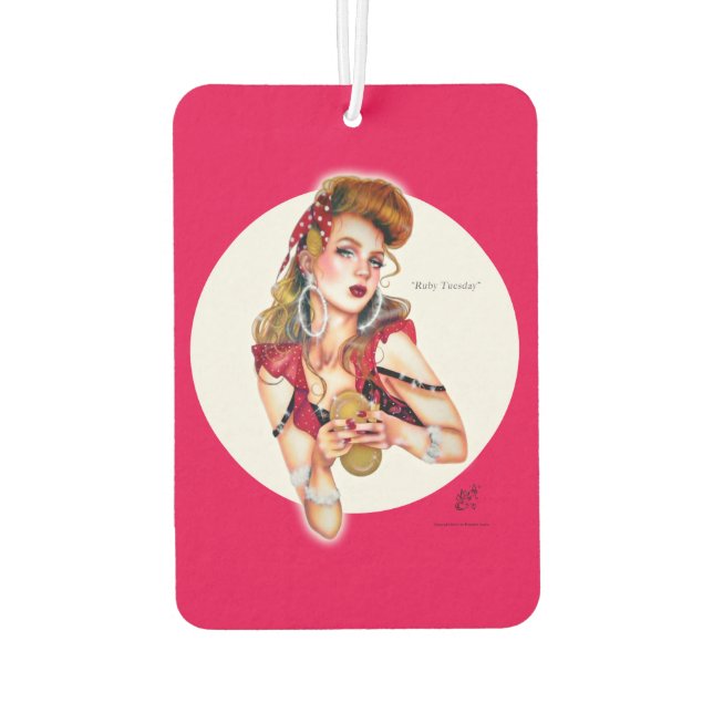 Ruby Tuesday by Elizabeth Austin Air Freshener (Back)
