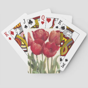 Ruby Tulips Playing Cards