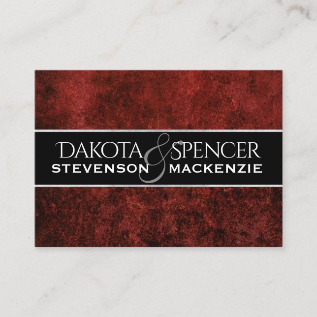 Ruby Wedding | Crimson Garnet Red Theme Insert (Front)