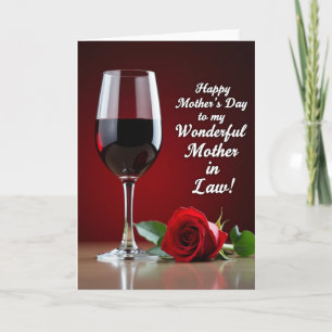 Ruby Wine Mothers Day Message Card