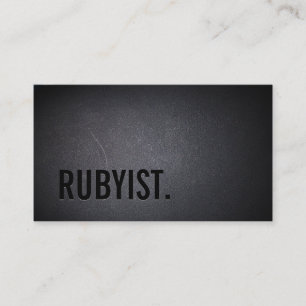 Rubyist RoR programmer Bold Black Miniamlist Business Card