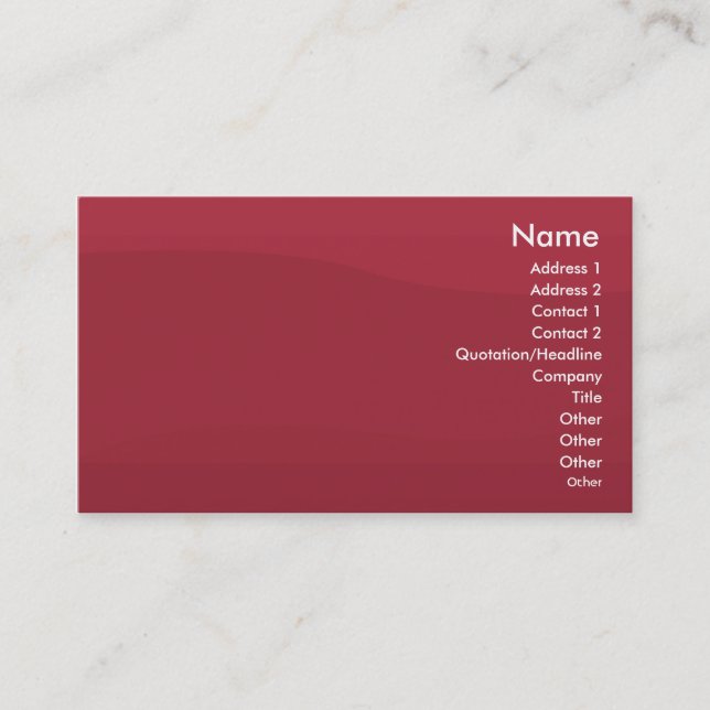 Rubyred Wave - Business Card (Front)