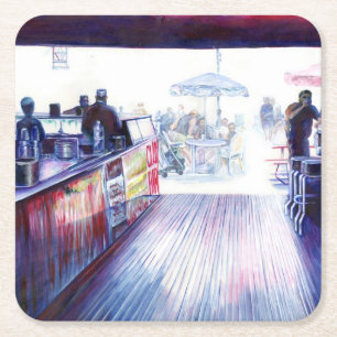 Ruby's, Coney Island, New York Square Paper Coaster