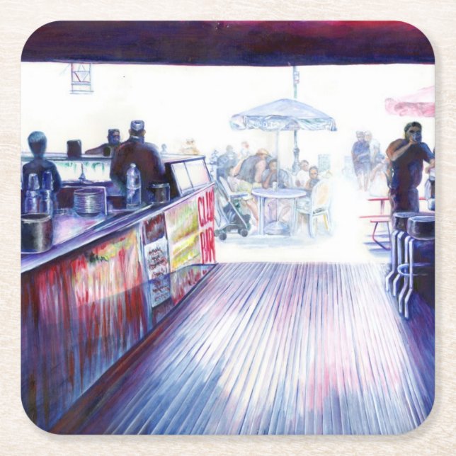 Ruby's, Coney Island, New York Square Paper Coaster (Front)