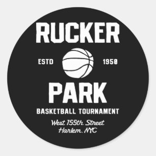 Rucker Park Sketll Tournament Harlem Nyc Streetll Classic Round Sticker