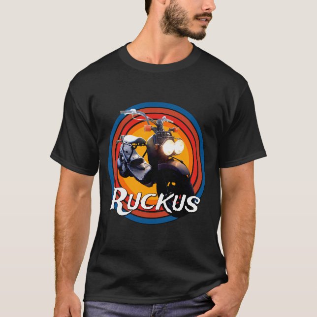 Ruckus Motorcycle, Scooter, Moped, Motorbike  T-Shirt (Front)