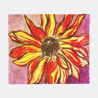 *'Rudbeckia Ablaze' Fleece Blanket