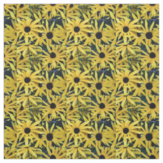 Rudbeckia Black Eyed Susans geo 1 Fabric