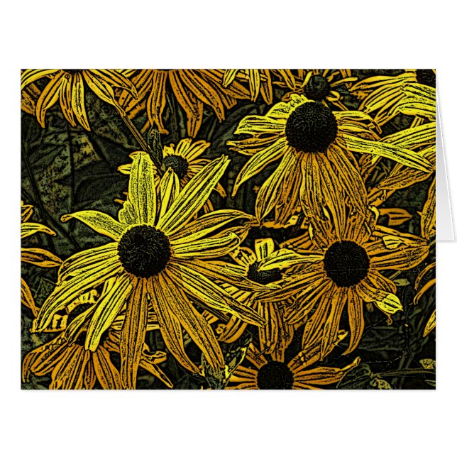 RUDBECKIA FLOWERS card (Front Horizontal)