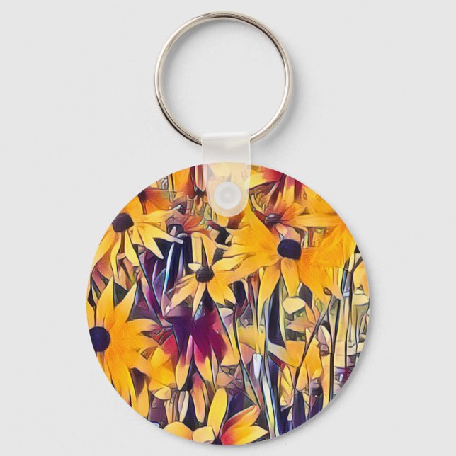 RUDBECKIA FLOWERS KEY RING (Front)