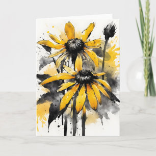 Rudbeckia - Watercolor flowers Card