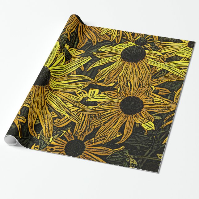 RUDBECKIAS WRAPPING PAPER (Unrolled)