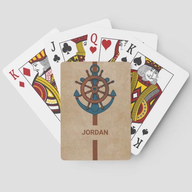 Rudder And Anchor Playing Cards (Back)