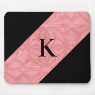 Ruddy Pink Batik Letter Mouse Pad