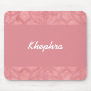 Ruddy Pink Batik Name Mouse Pad