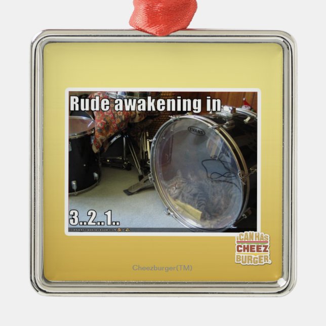 Rude awakening in metal tree decoration (Front)