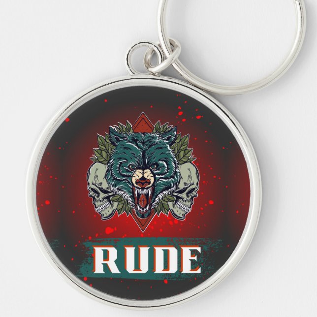RUDE BEAR STYLE  KEY RING (Front)