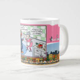 Rude Beggar | Literal Wordplay Humor Large Coffee Mug