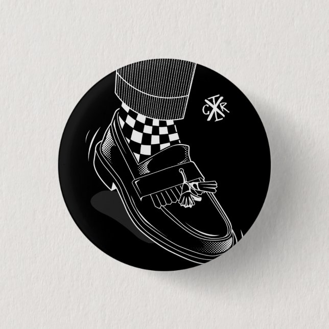 Rude boy 3 cm round badge (Front)
