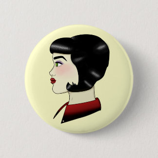 Rude Girl Traditional Tattoo Pin
