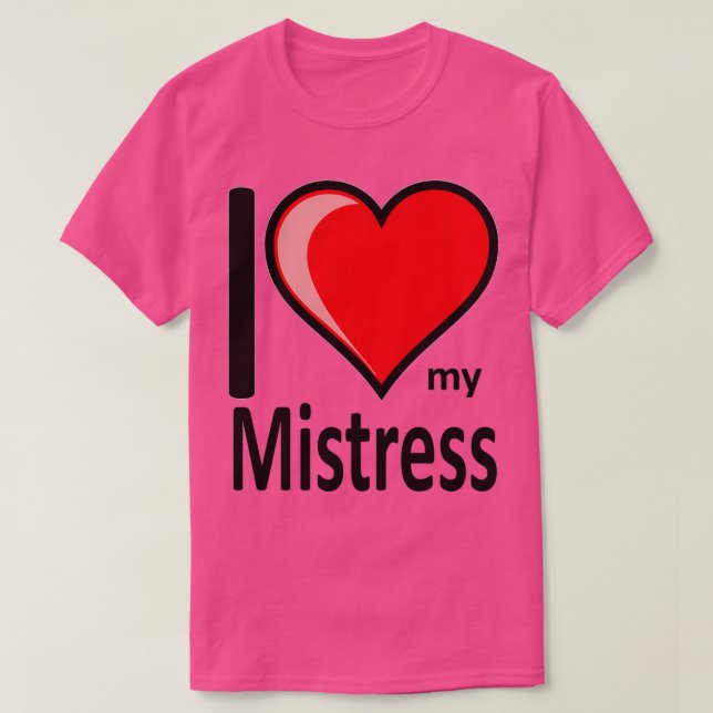 Rude I Love My Mistress Merchandise Secret Santa V T-Shirt (Design Front)