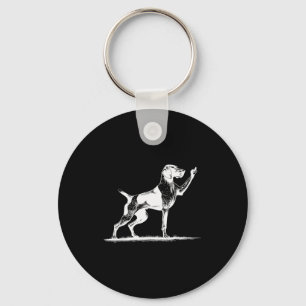 Rude Inter Dog Hole German Shorthaired Inter Dog  Key Ring