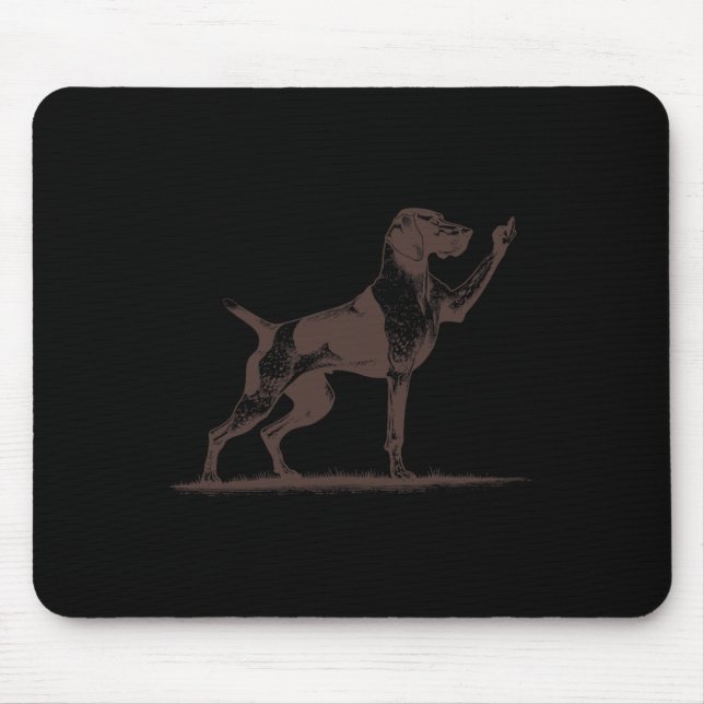 Rude Pointer Dog Hole German Shorthaired Pointer D Mouse Pad (Front)
