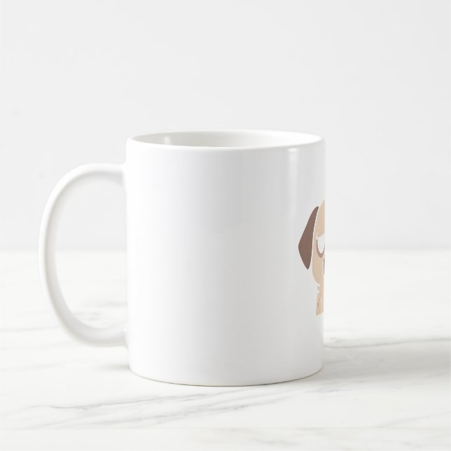Rude Pug Picking Nose Using Middle Finger Coffee Mug (Left)
