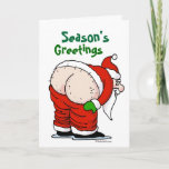 Rude Santa Christmas Card<br><div class="desc">Wish those who made your life miserable during the year a happy holiday with this special greeting card!</div>
