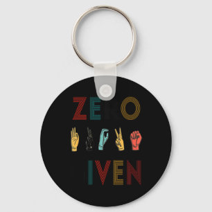Rude Zero S Given Sign Language Asl Vintage Deaf Key Ring