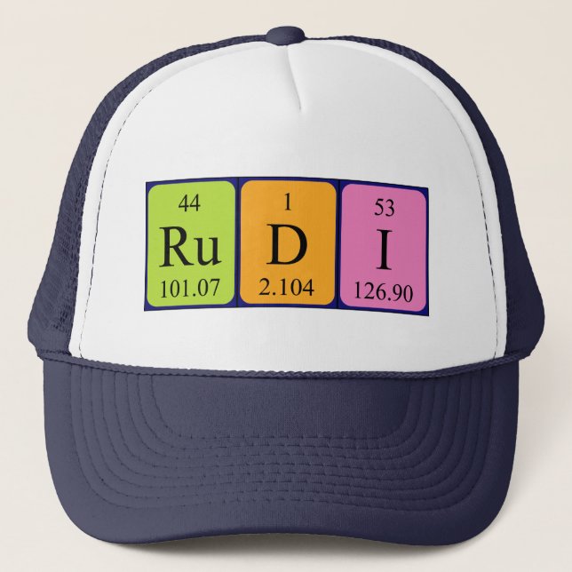 Rudi periodic table name hat (Front)