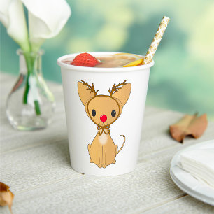 Rudolf Chihuahua Paper Cups